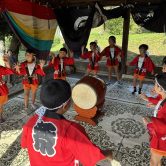 妻越新彦神社の秋祭りに参加しました